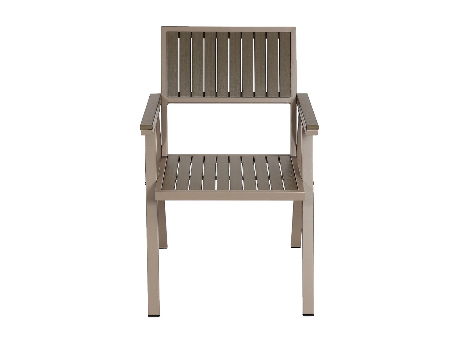 Tuinstoel MCW-J95 (set van 2),  frame champagne, grijs