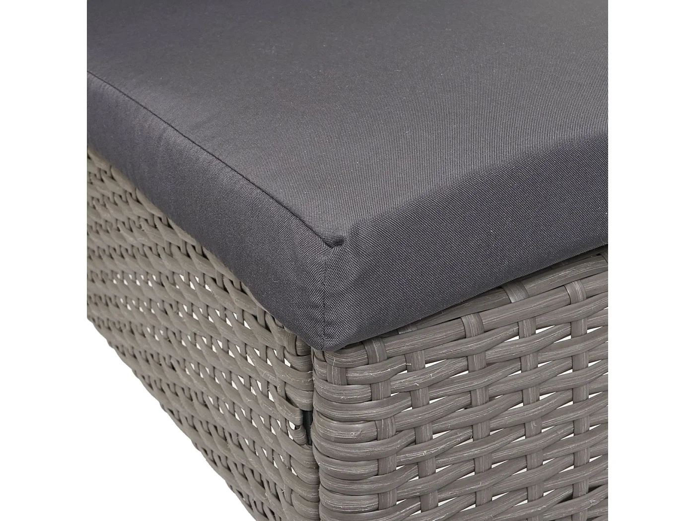 Poly-rattan stoel MCW-G19 (set van 2),  grijs, donkergrijze kussens