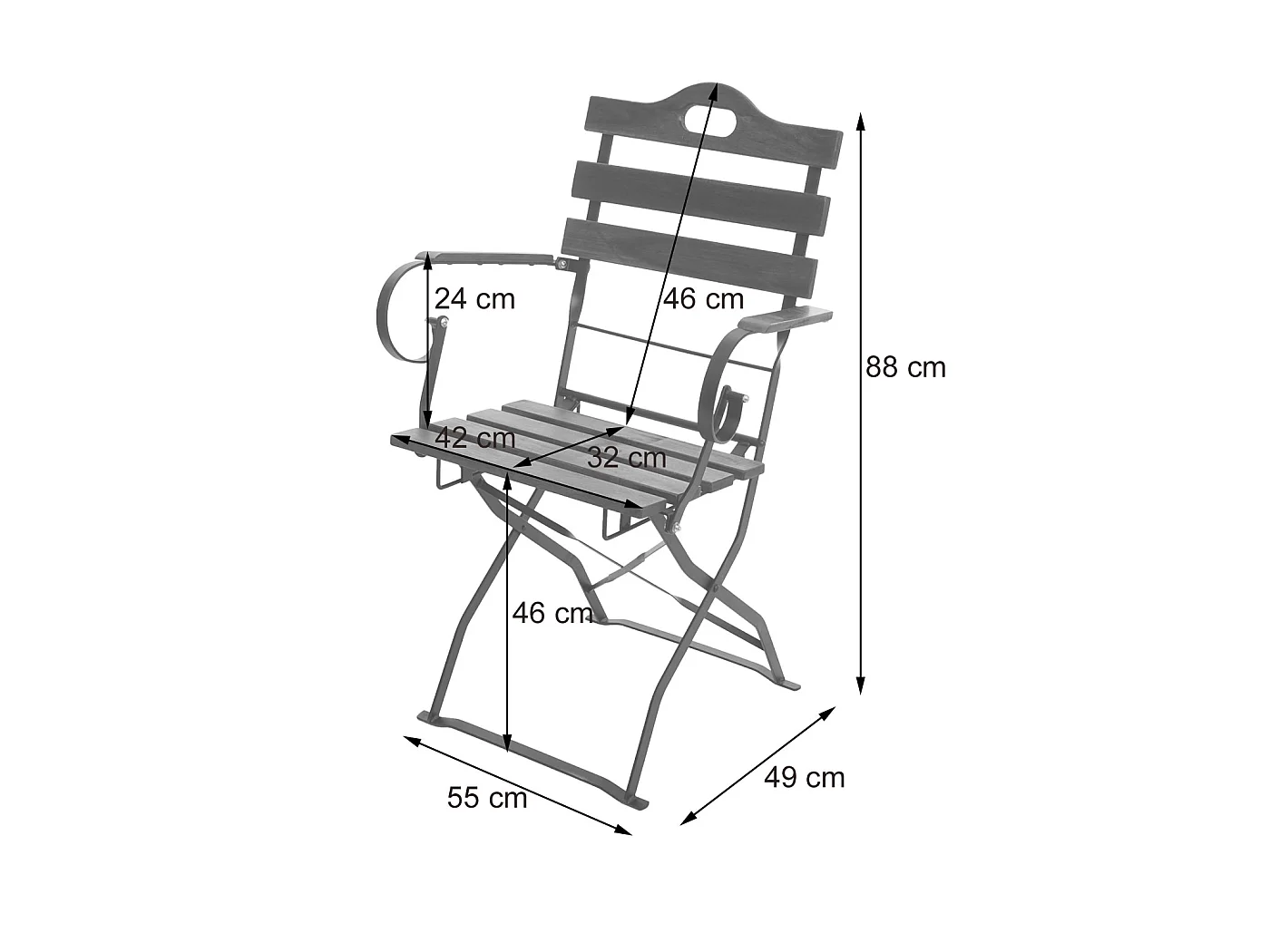 Chaise de brasserie MCW-J40 (lot de 2),  couleur naturelle