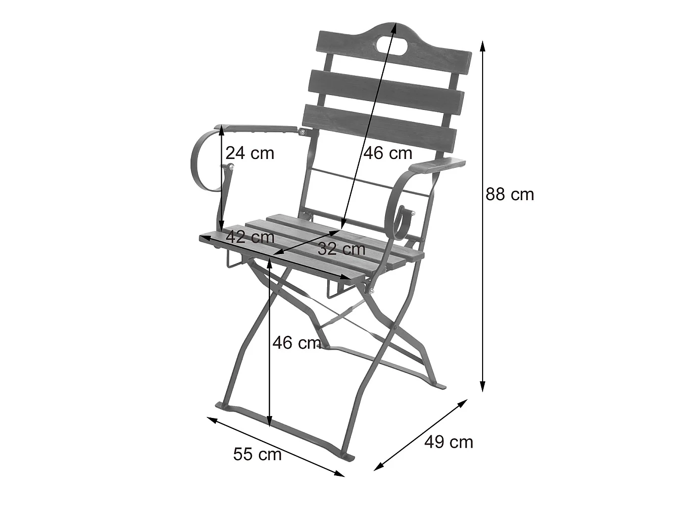 Chaise de brasserie MCW-J40 (lot de 2),  couleur naturelle