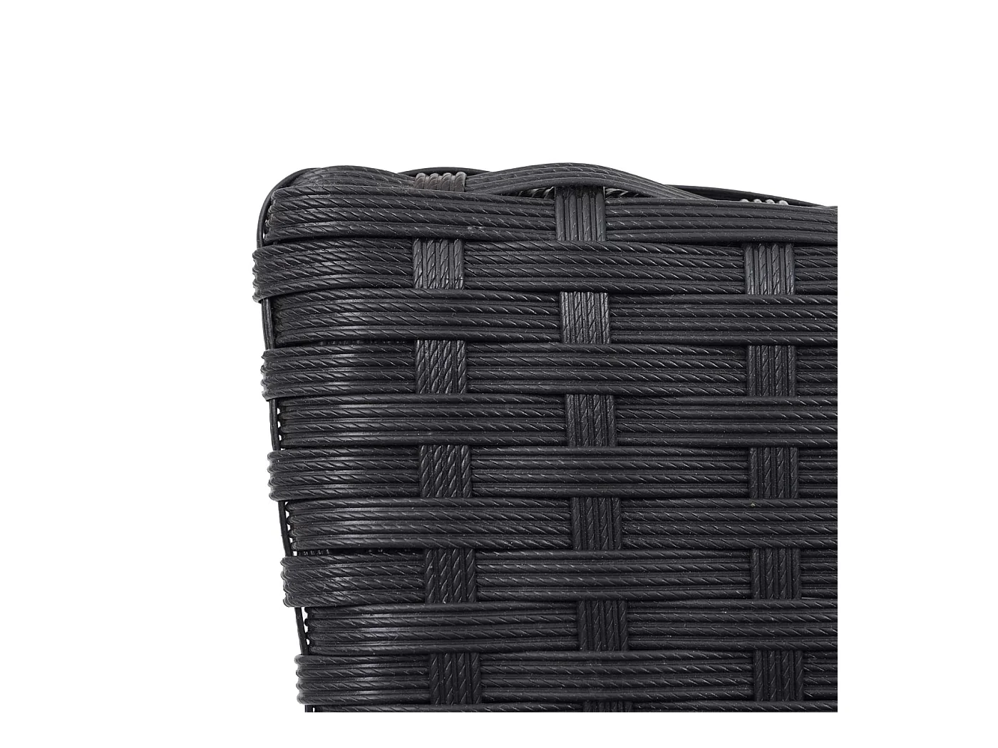 Set 2x sedie esterno giardino impilabili polyrattan MCW-G19 nero cuscini grigio scuro