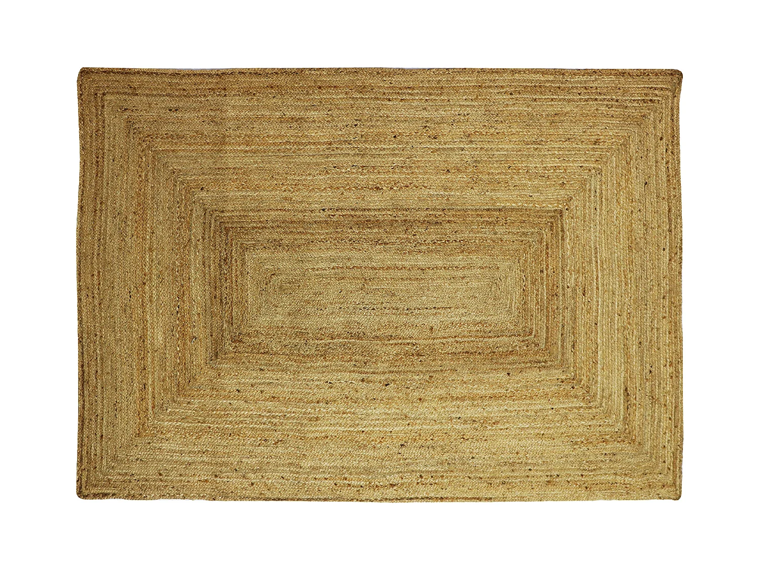 Tapis rectangle 100% jute tressé  - 160 x 230 cm - Naturel - JAYA