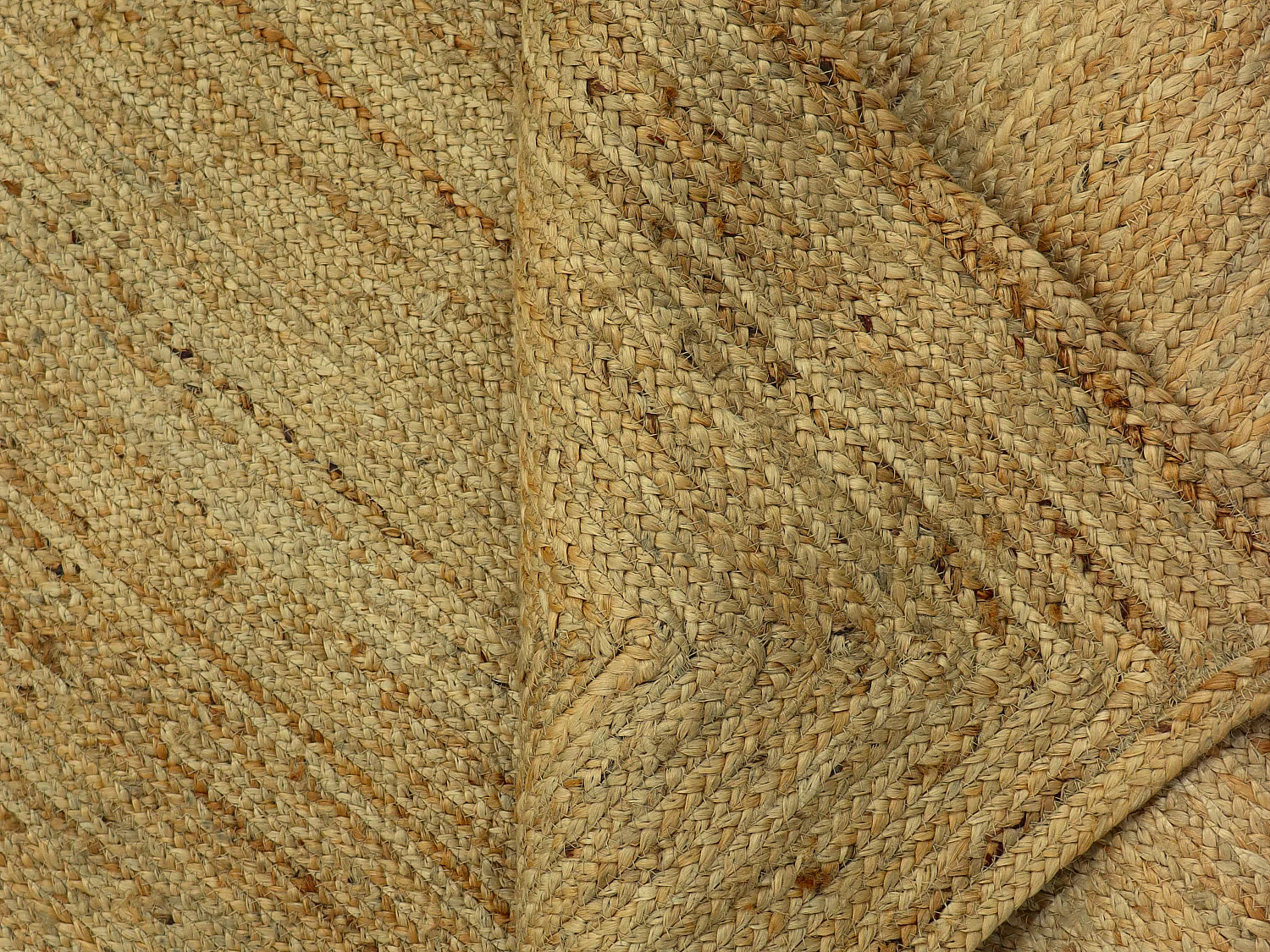 Tapis rectangle 100% jute tressé  - 160 x 230 cm - Naturel - JAYA