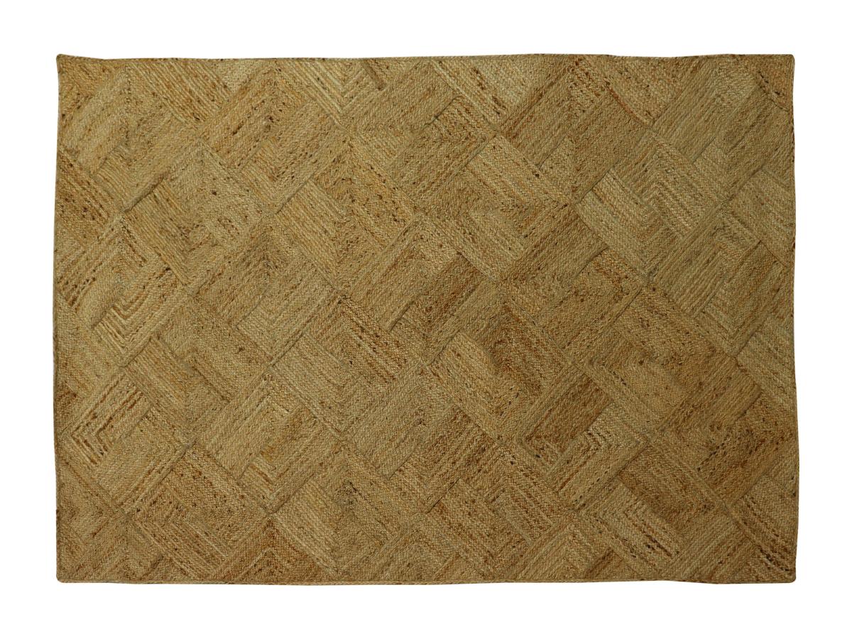 Teppich rechteckig - 100 % geflochtene Jute - 200 x 290 cm - Naturfarben - günstig online kaufen