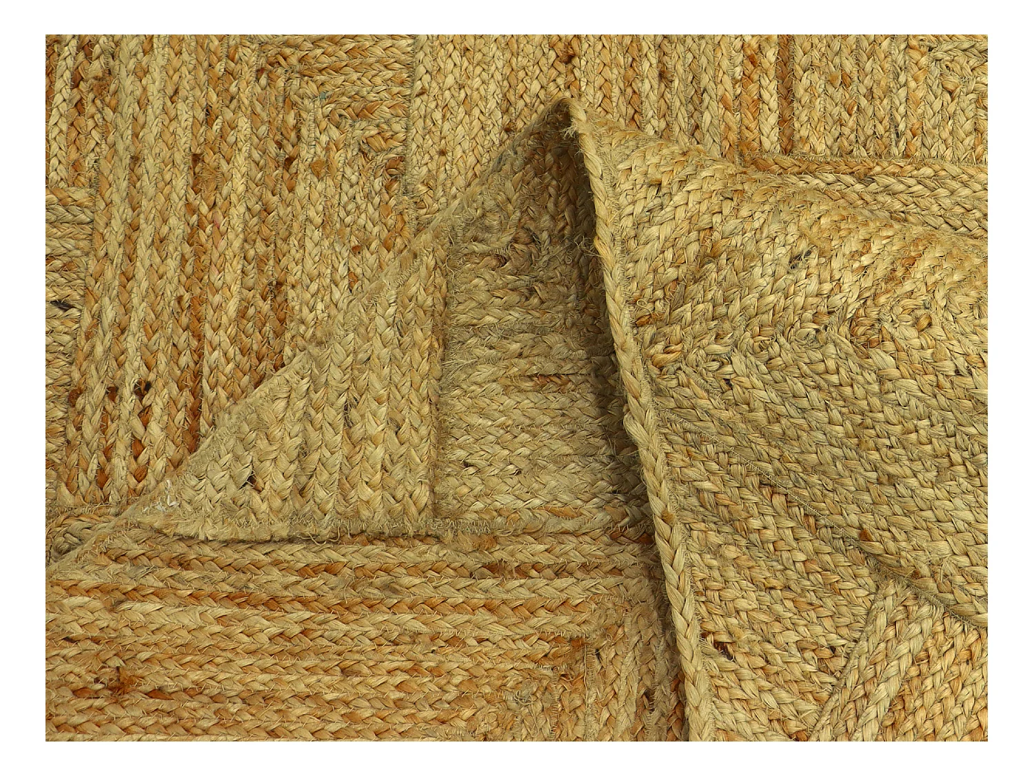 Alfombra rectangular 100 % yute trenzado -  200 x 290 cm - Natural - DAYA
