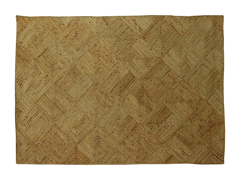 Tapis rectangle 100% jute tressé - 200 x 290 cm - Naturel - DAYA
