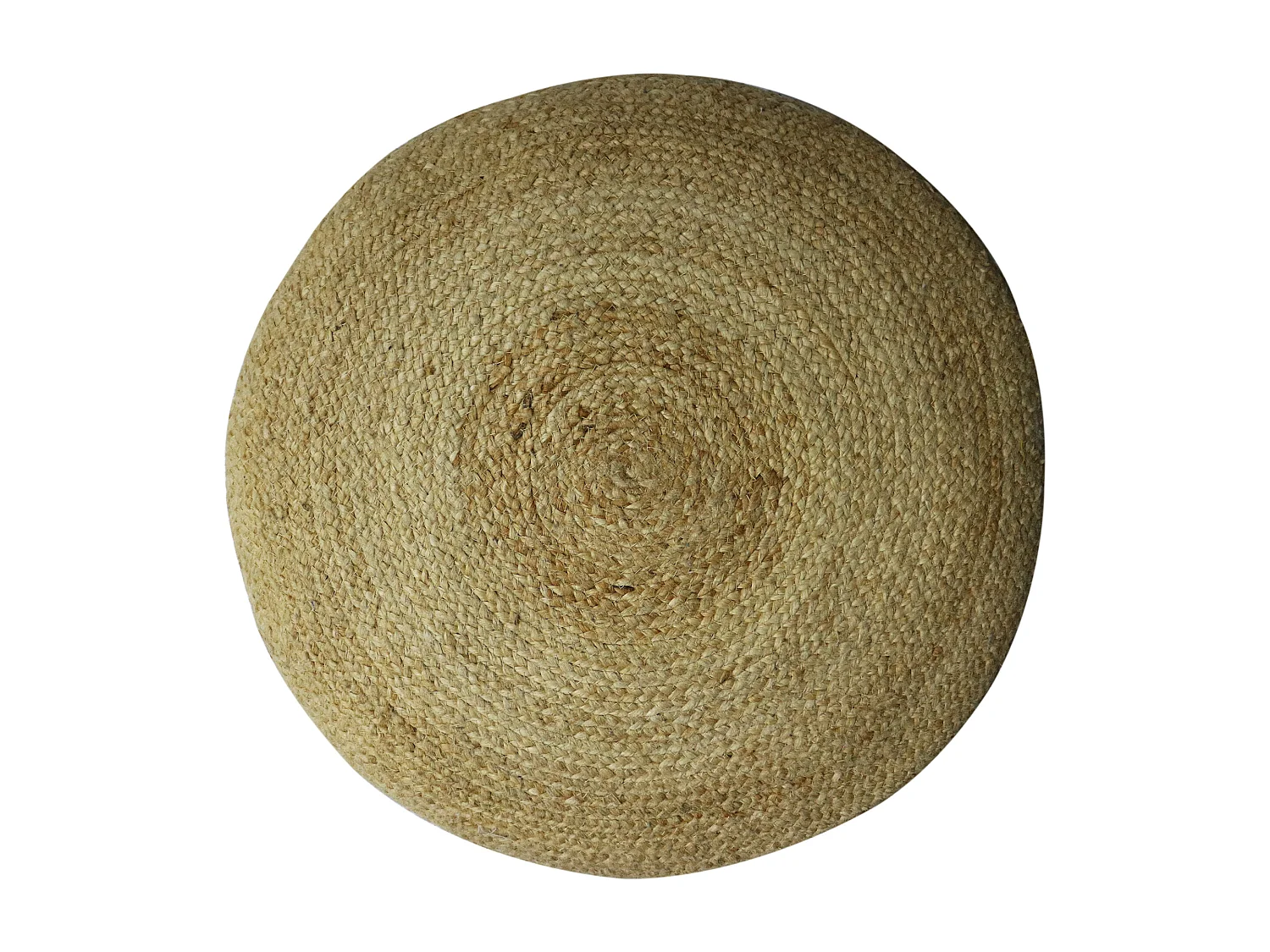 Pouf tressé en jute et coton naturel KIRIGAN