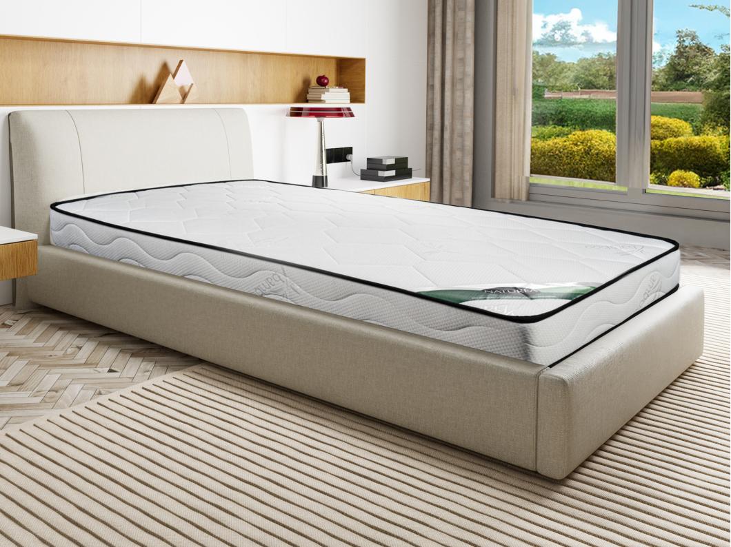 Matelas 90 x 190 cm mousse et coutil bambou ép.15cm - KANANI de NATUREA