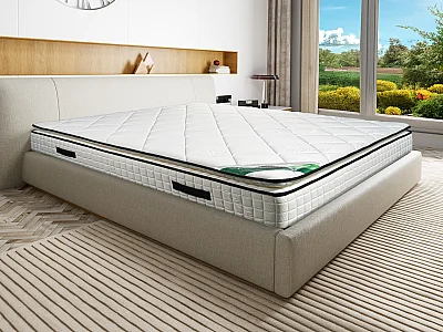 Matelas 180 x 200 cm mousse et coutil bambou ép.23cm - ADANA de NATUREA