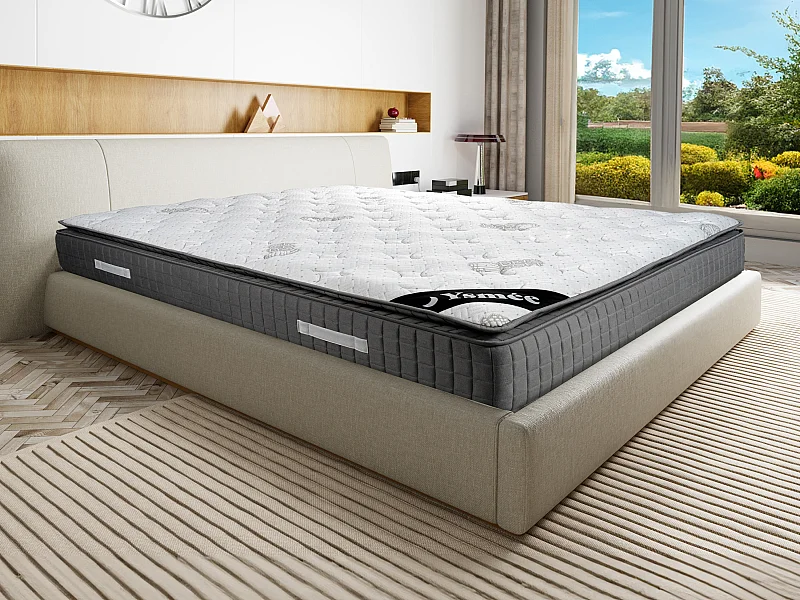 Matelas 160 x 200 cm hybride ressorts ensachés 7 zones et mémoire de forme ép.28cm - MARANI de YSMÉE