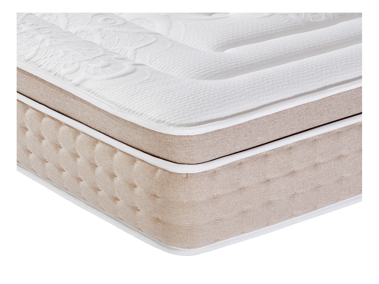 Colchón 140 x 190 cm híbrido de muelles ensacados 7 zonas y gel con memoria de forma refrescante esp.30cm - NAZILI de YSMÉE