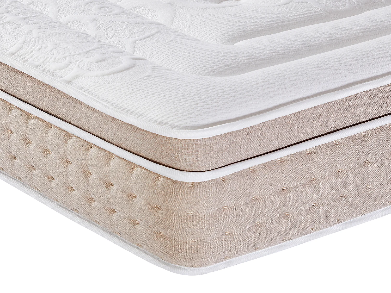 Matelas 140 x 190 cm hybride ressorts ensachés 7 zones et gel à mémoire de forme rafraichissant ép.30cm - NAZILI de YSMÉE