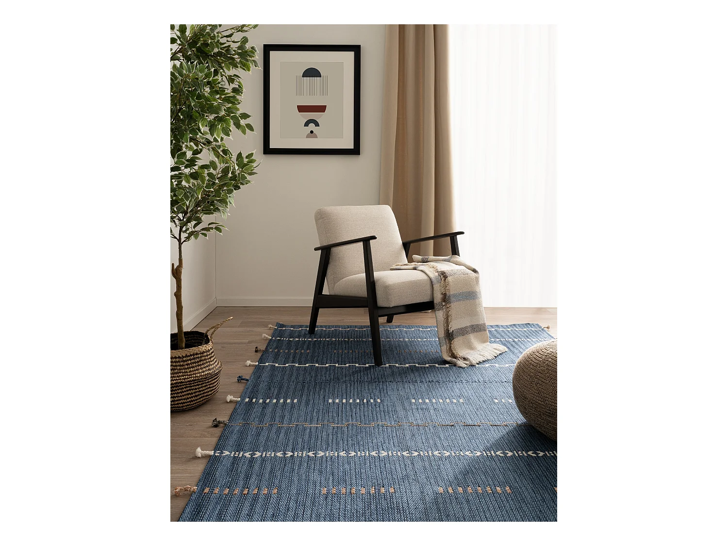 Tapis 200x290 - Bleu - Juniper Greka