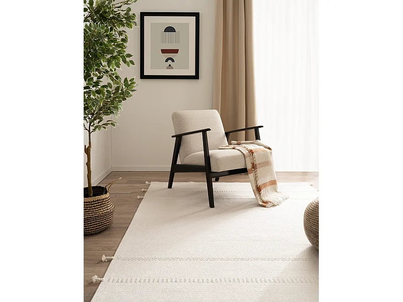 Teppich 80x150 - Weiss - Juniper Solid