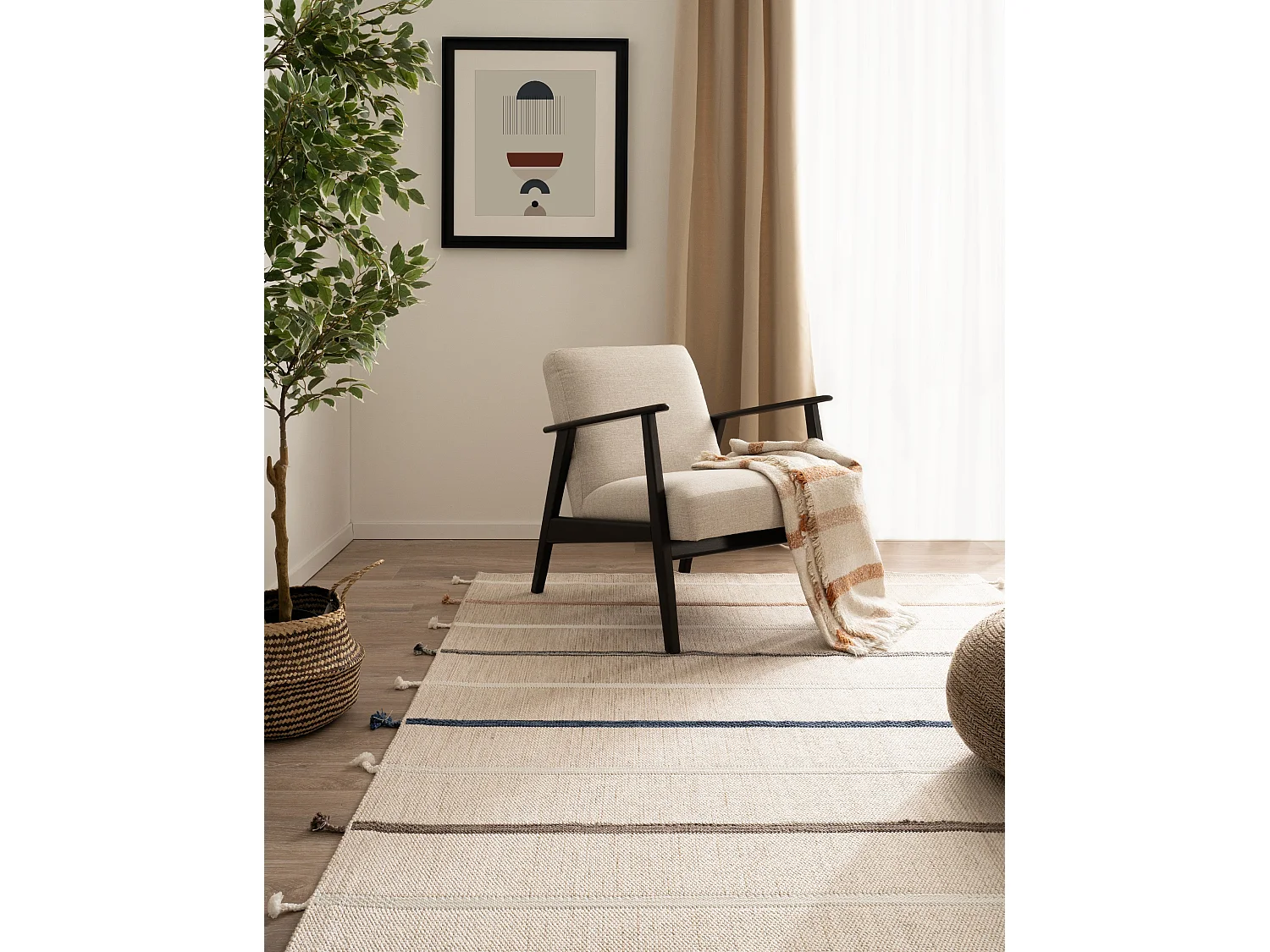 Tapis 160x230 - Blanc - Juniper Classic