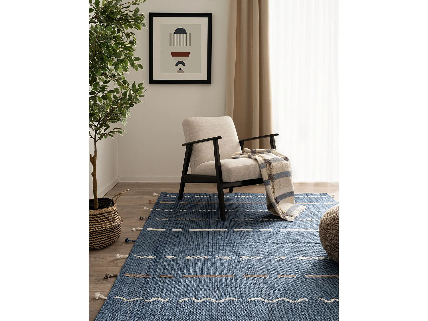 Tapijt - 160x120 - Blauw - Juniper Greka