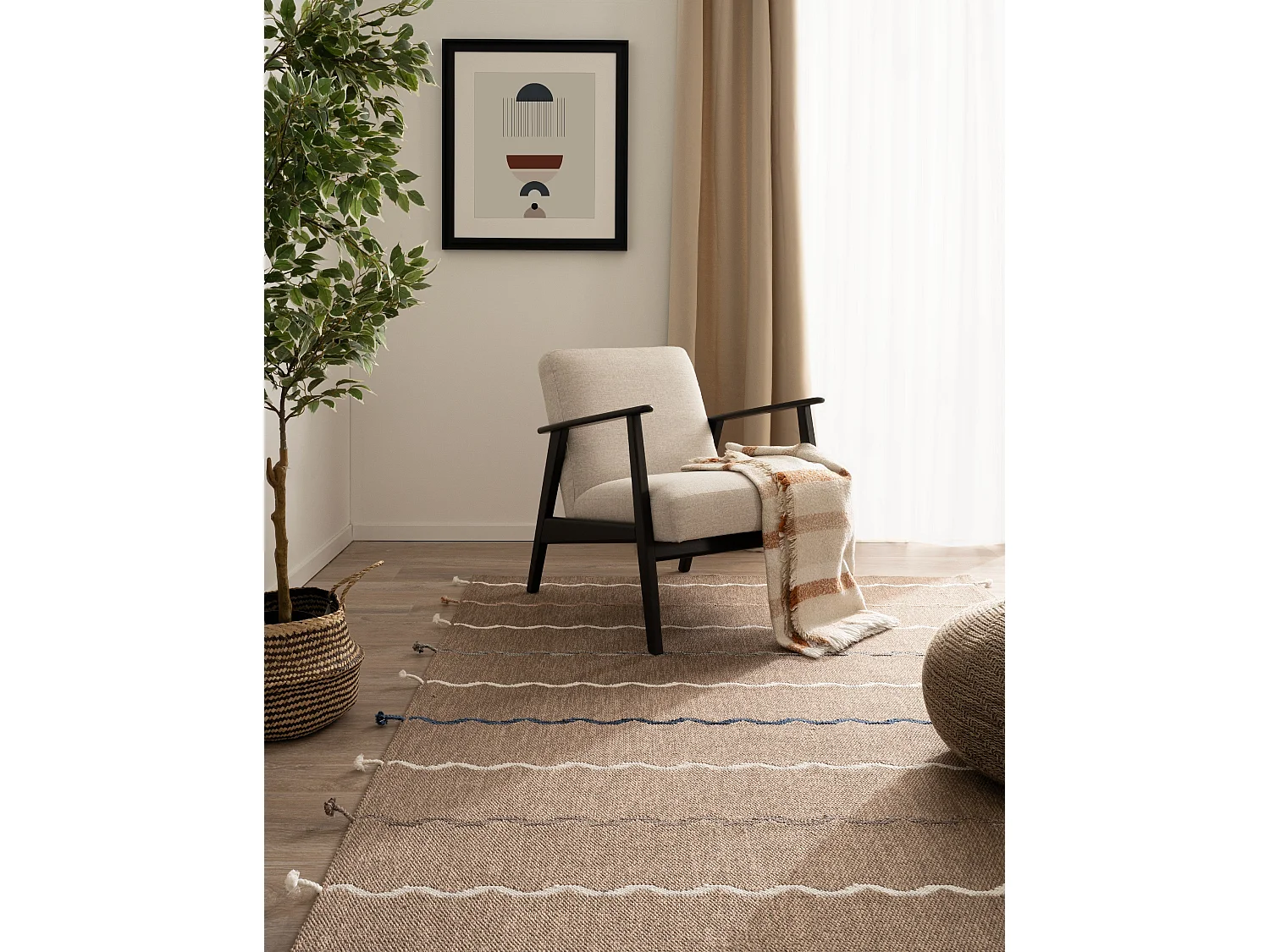 Tapis 160x230 - marron - Juniper Classic