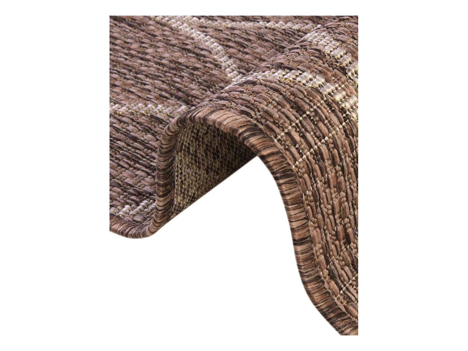 Buitenkleed - 183x122 - Bruin - Tulum Geometrical