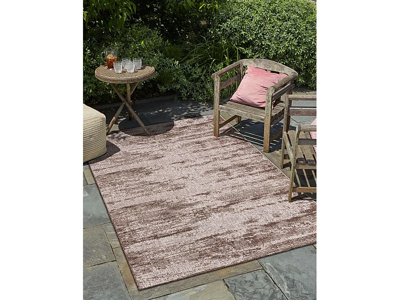 Tapis d'Extérieur 125x185 - Marron - Tulum Modern