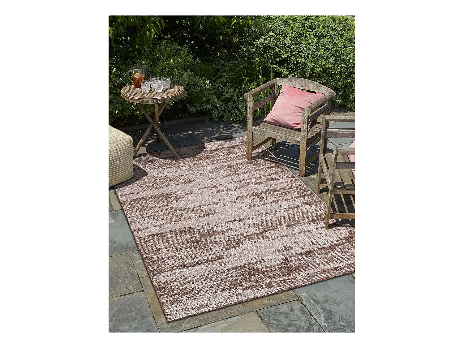 Tapis d'Extérieur 125x185 - Marron - Tulum Modern