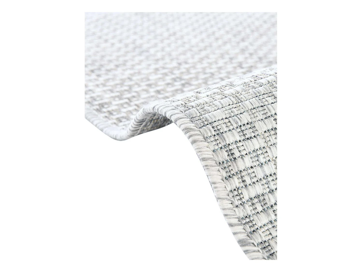 Outdoor Teppich 122x122 - Dunkelgrau - Tulum Solid