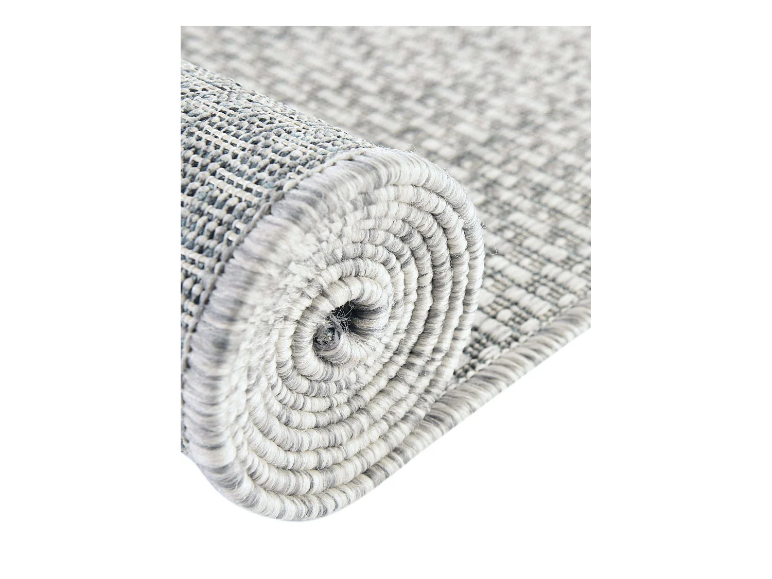 Outdoor Teppich 122x122 - Dunkelgrau - Tulum Solid