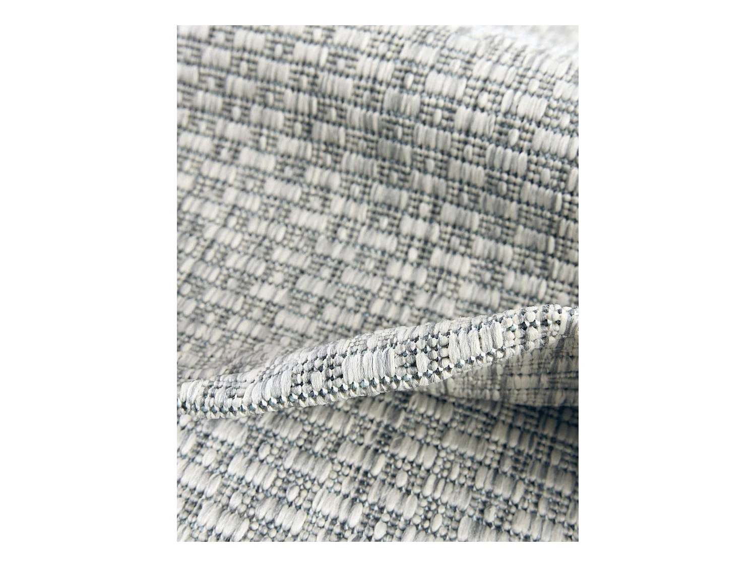 Outdoor Teppich 122x122 - Dunkelgrau - Tulum Solid