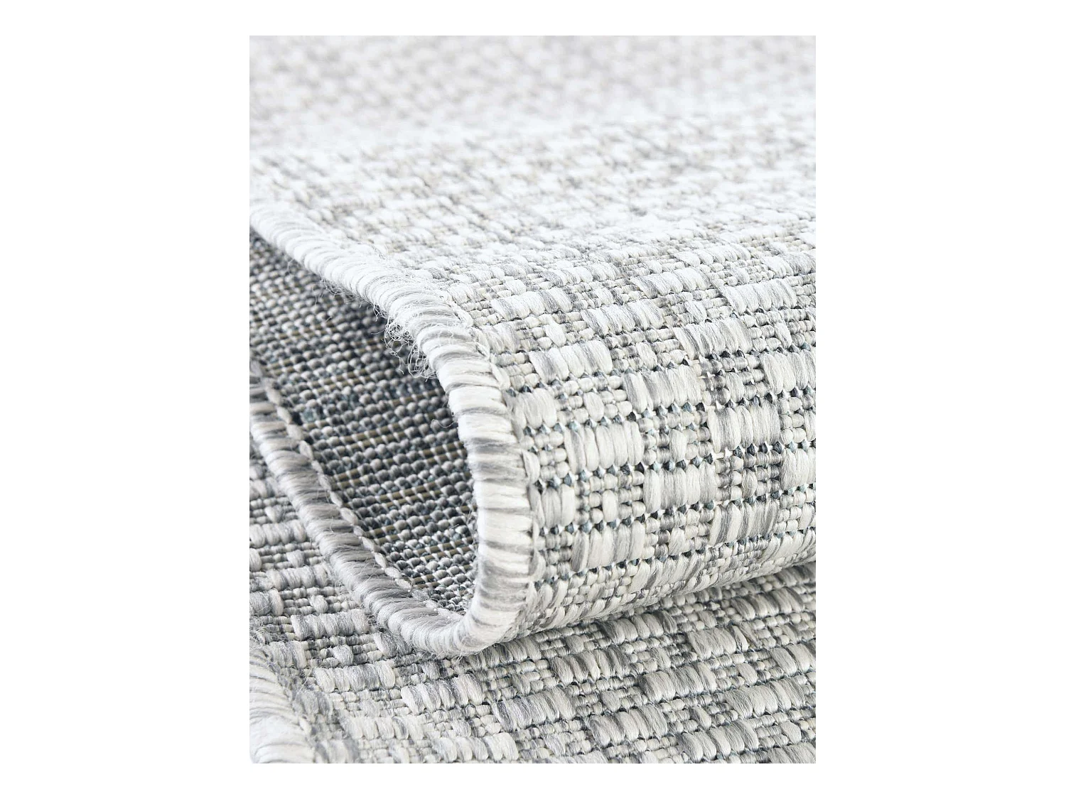 Outdoor Teppich 122x122 - Dunkelgrau - Tulum Solid