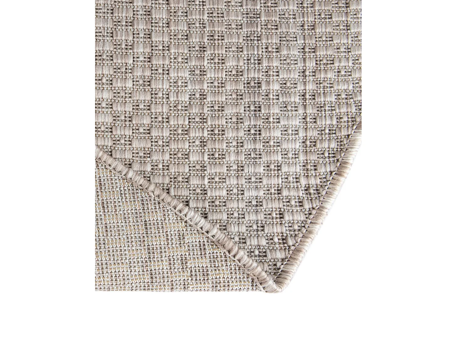 Buitenkleed - 122x122 - Donkergrijs - Tulum Solid