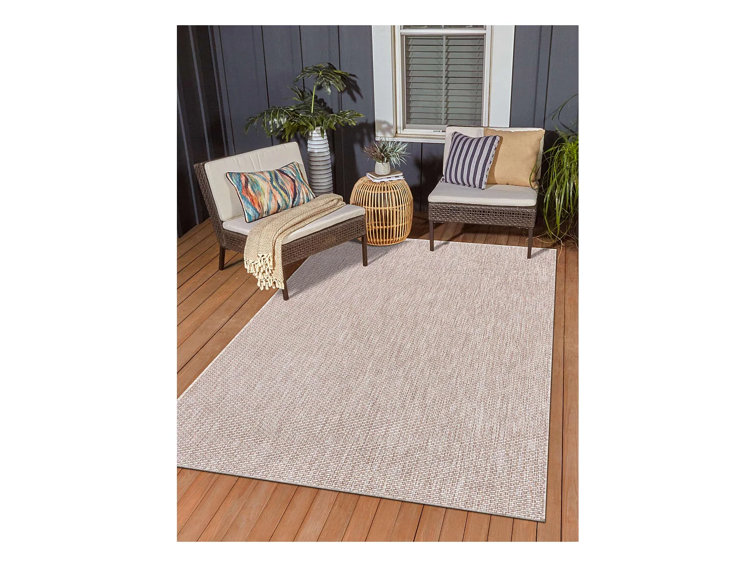 Tapis d'Extérieur 125x185 - Beige - Tulum Solid