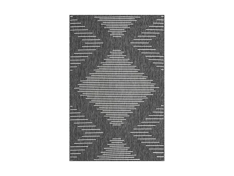 Outdoor Teppich 160x244 - Anthrazit - Tulum Symetry