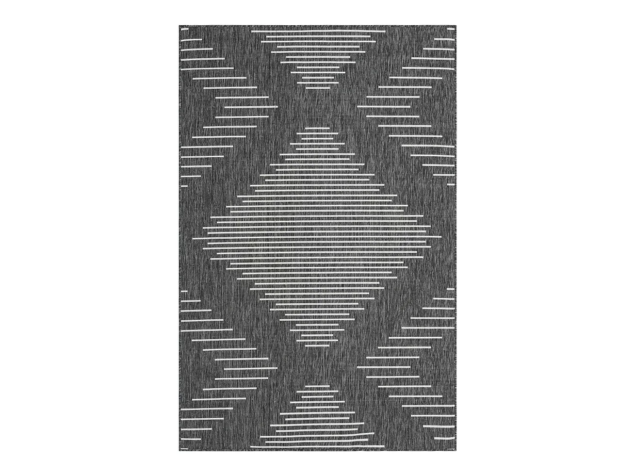 Outdoor Teppich 160x244 - Anthrazit - Tulum Symetry