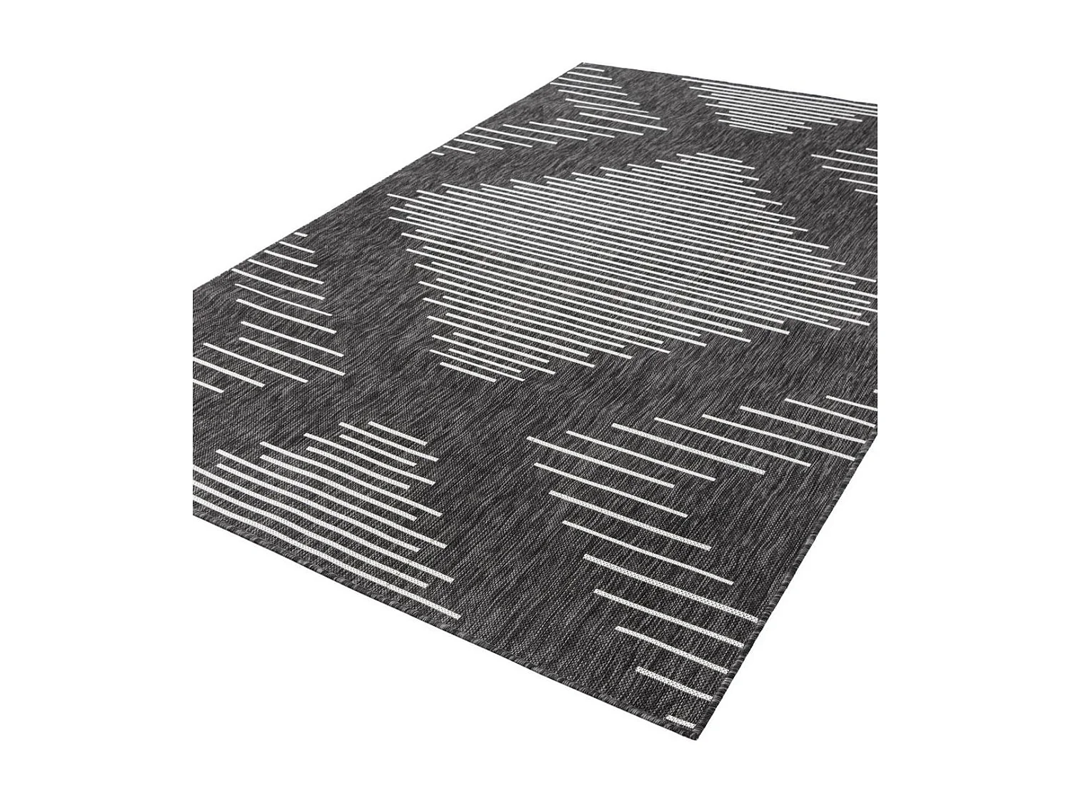 Outdoor Teppich 160x244 - Anthrazit - Tulum Symetry