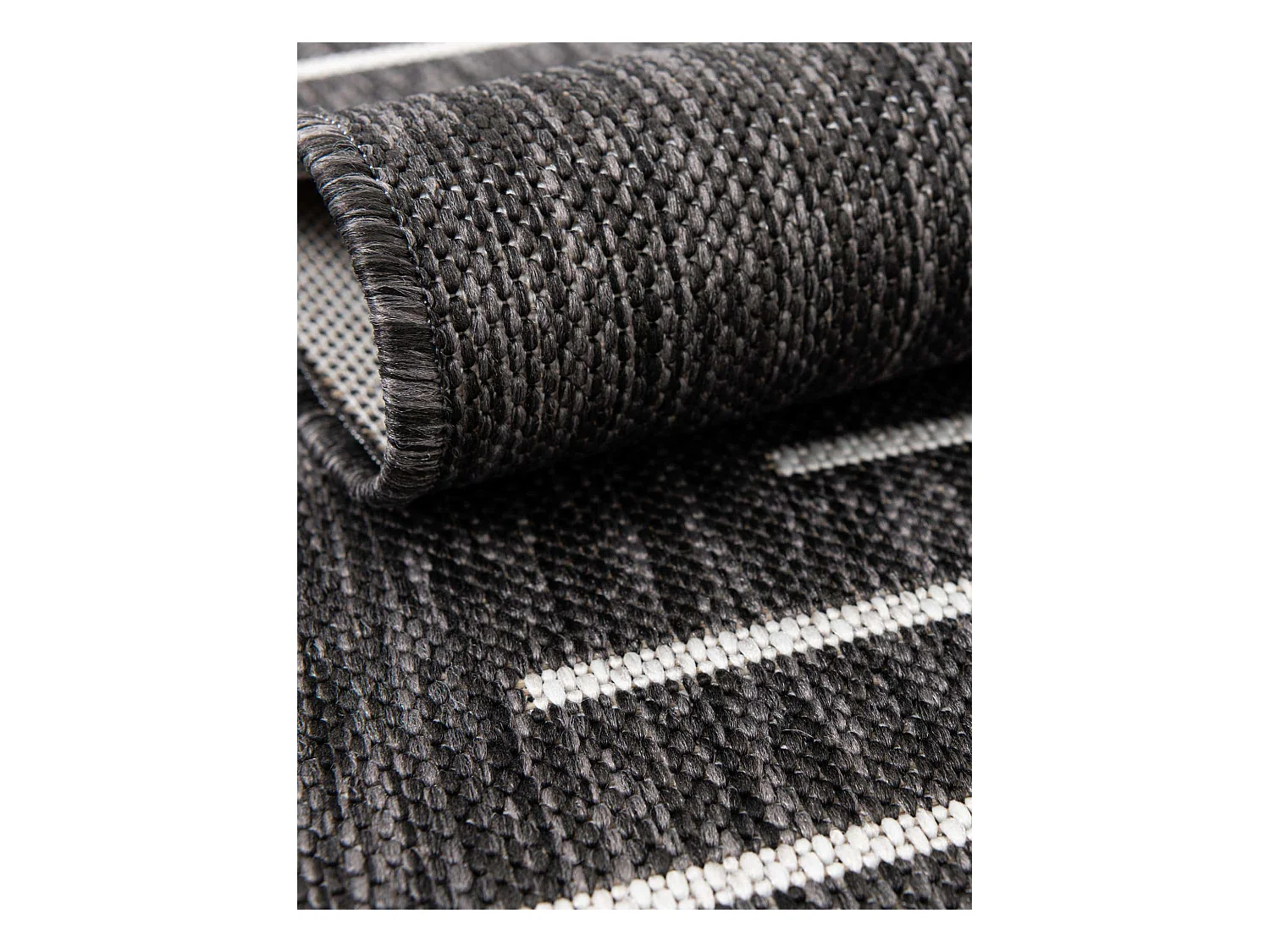 Tapis d'Extérieur 160x244 - Anthracite - Tulum Symetry