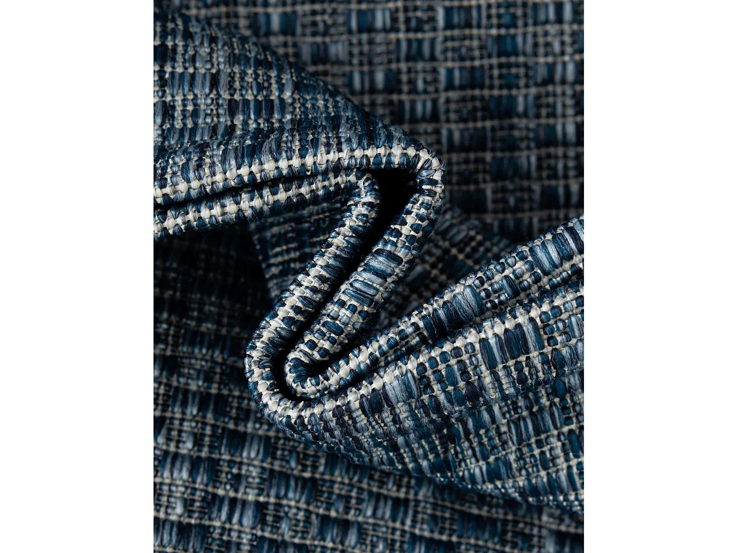 Outdoor Teppich 125x185 - Blau - Tulum Border