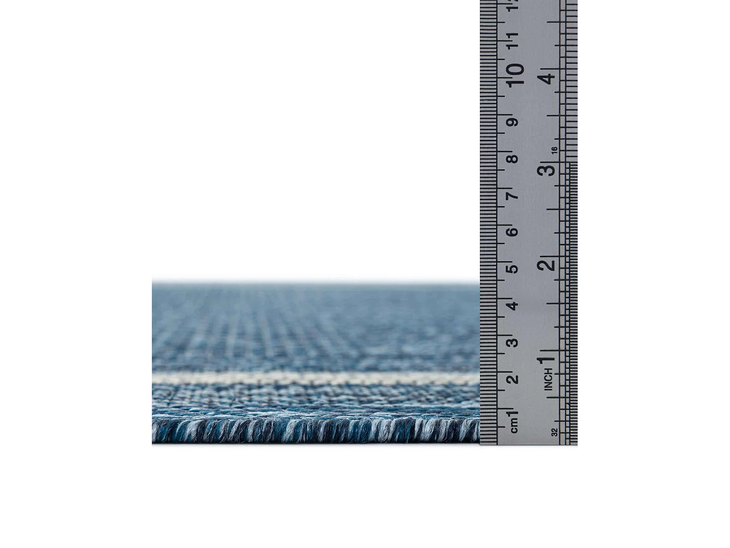 Outdoor Teppich 125x185 - Blau - Tulum Border