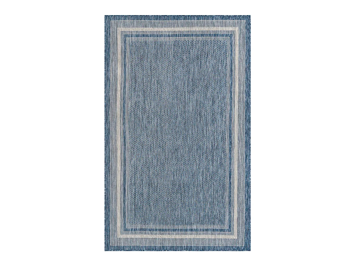 Tapis d'Extérieur 215x305 - Bleu - Tulum Border