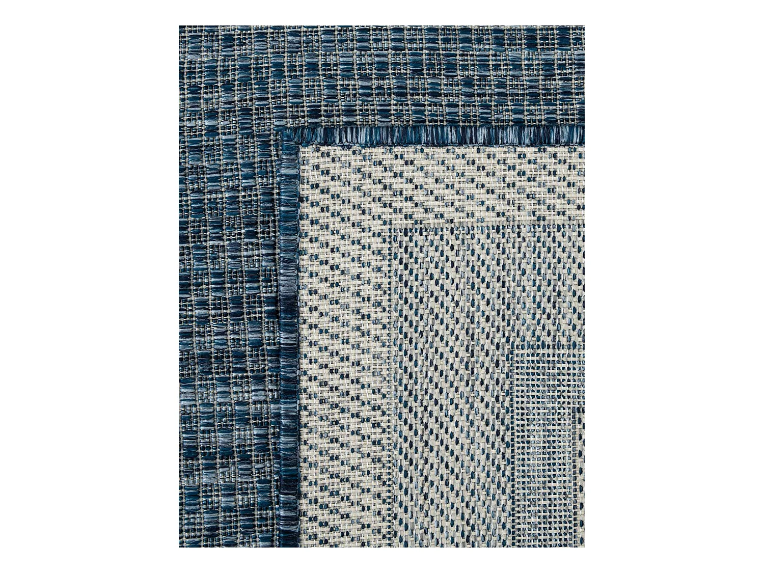 Tapis d'Extérieur 215x305 - Bleu - Tulum Border