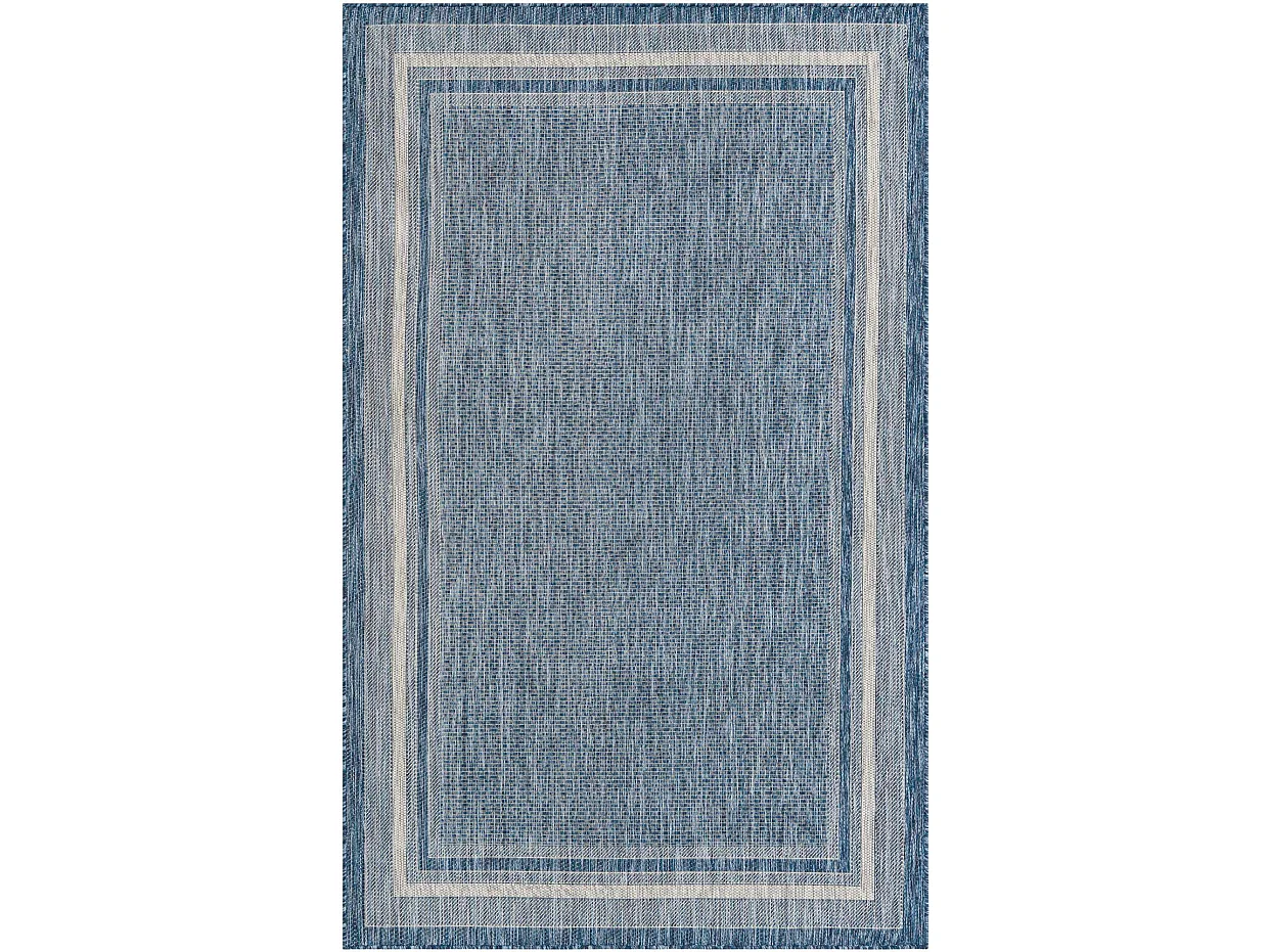 Buitenkleed - 305x215 - Blauw - Tulum Border