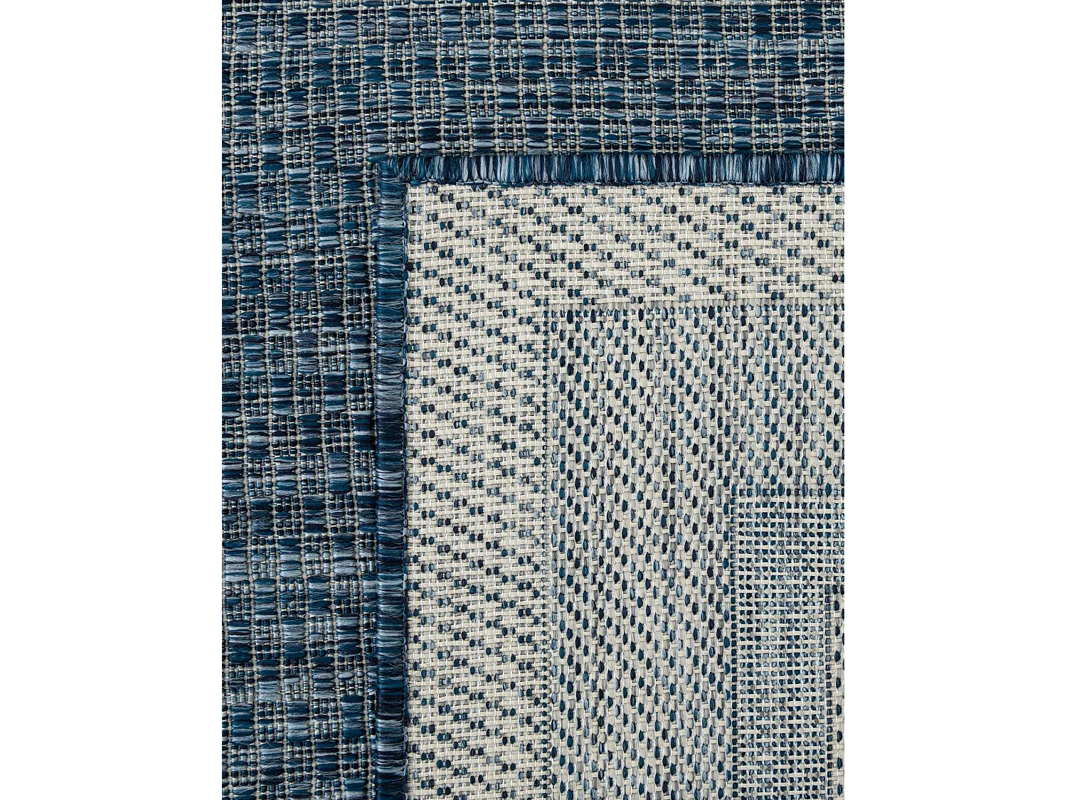 Buitenkleed - 305x215 - Blauw - Tulum Border