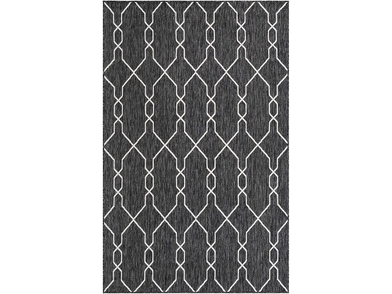 Outdoor Teppich 215x305 - Dunkelgrau - Tulum Fence