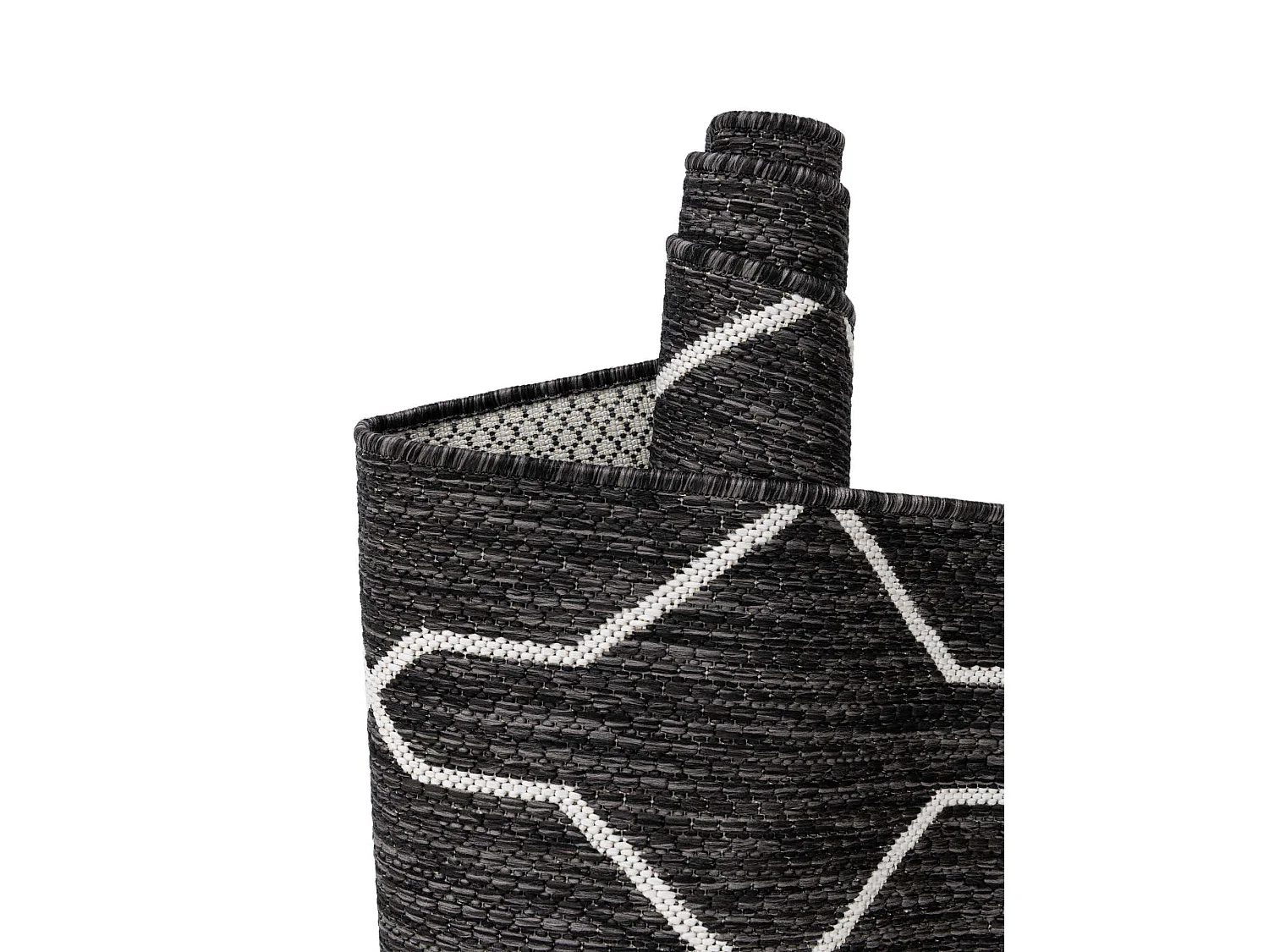 Outdoor Teppich 215x305 - Dunkelgrau - Tulum Fence