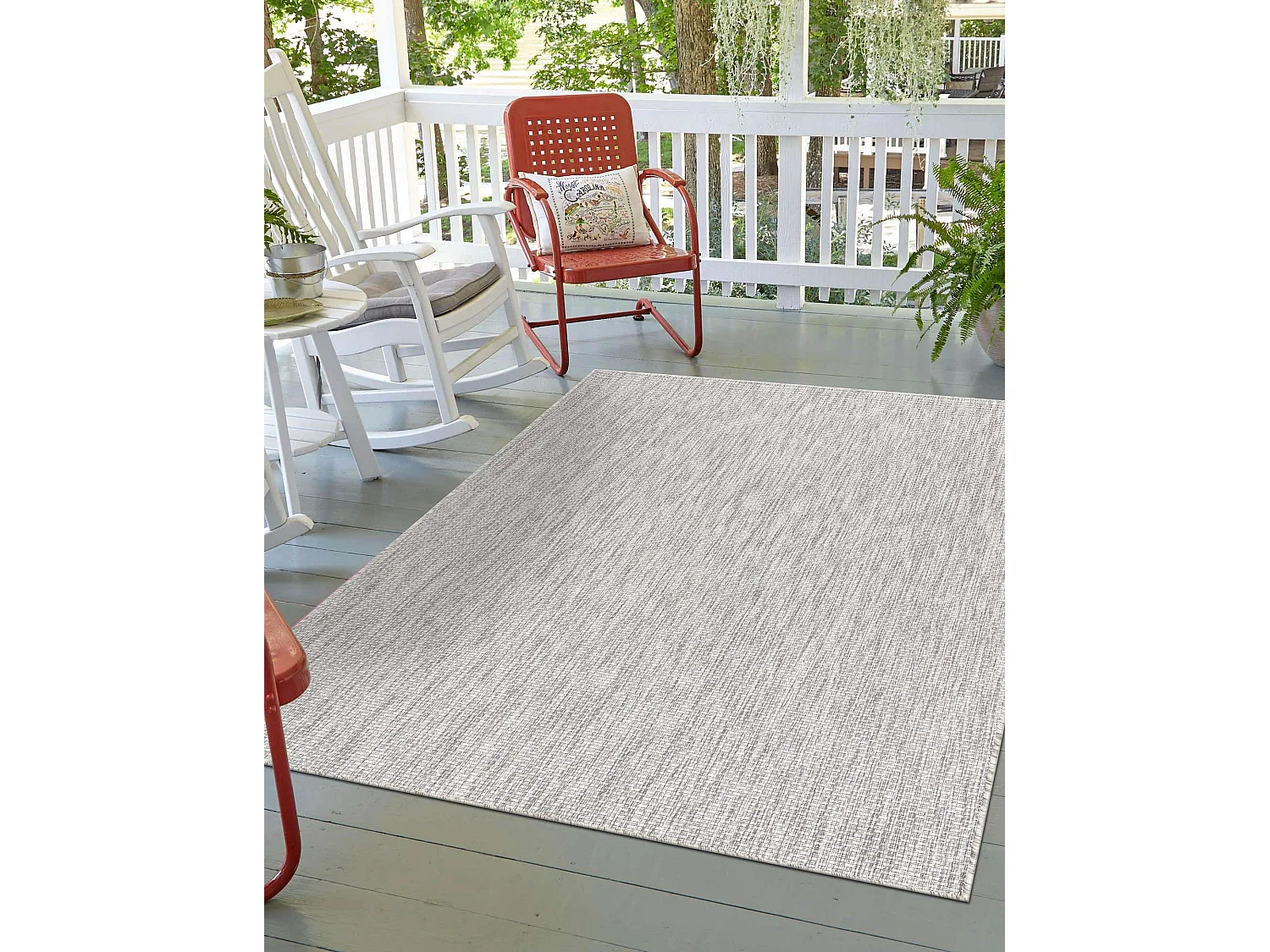 Tapis d'Extérieur 125x185 - Gris foncé - Tulum Solid
