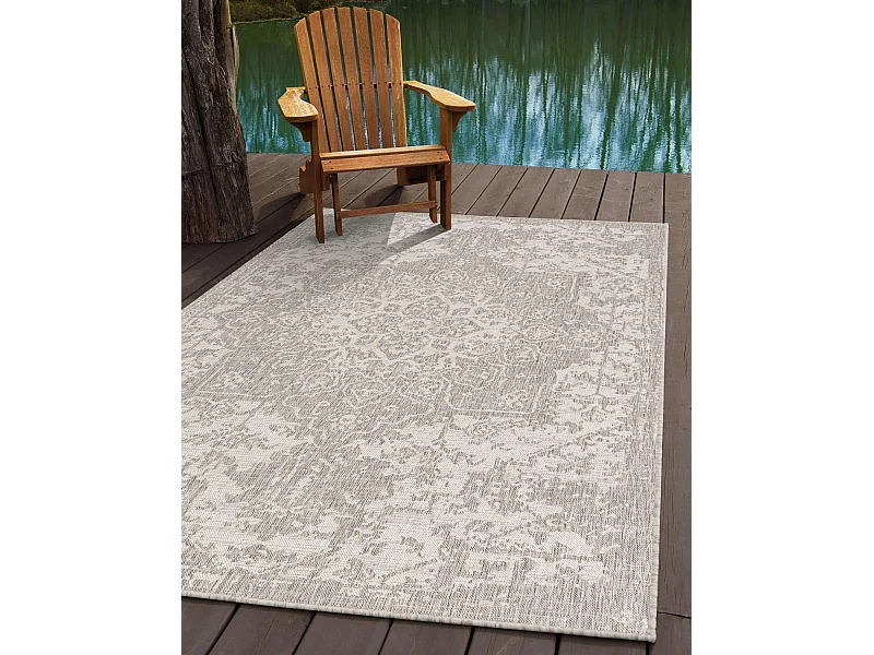 Tappeto da esterno 215x305 - Grigio - Tulum Classical