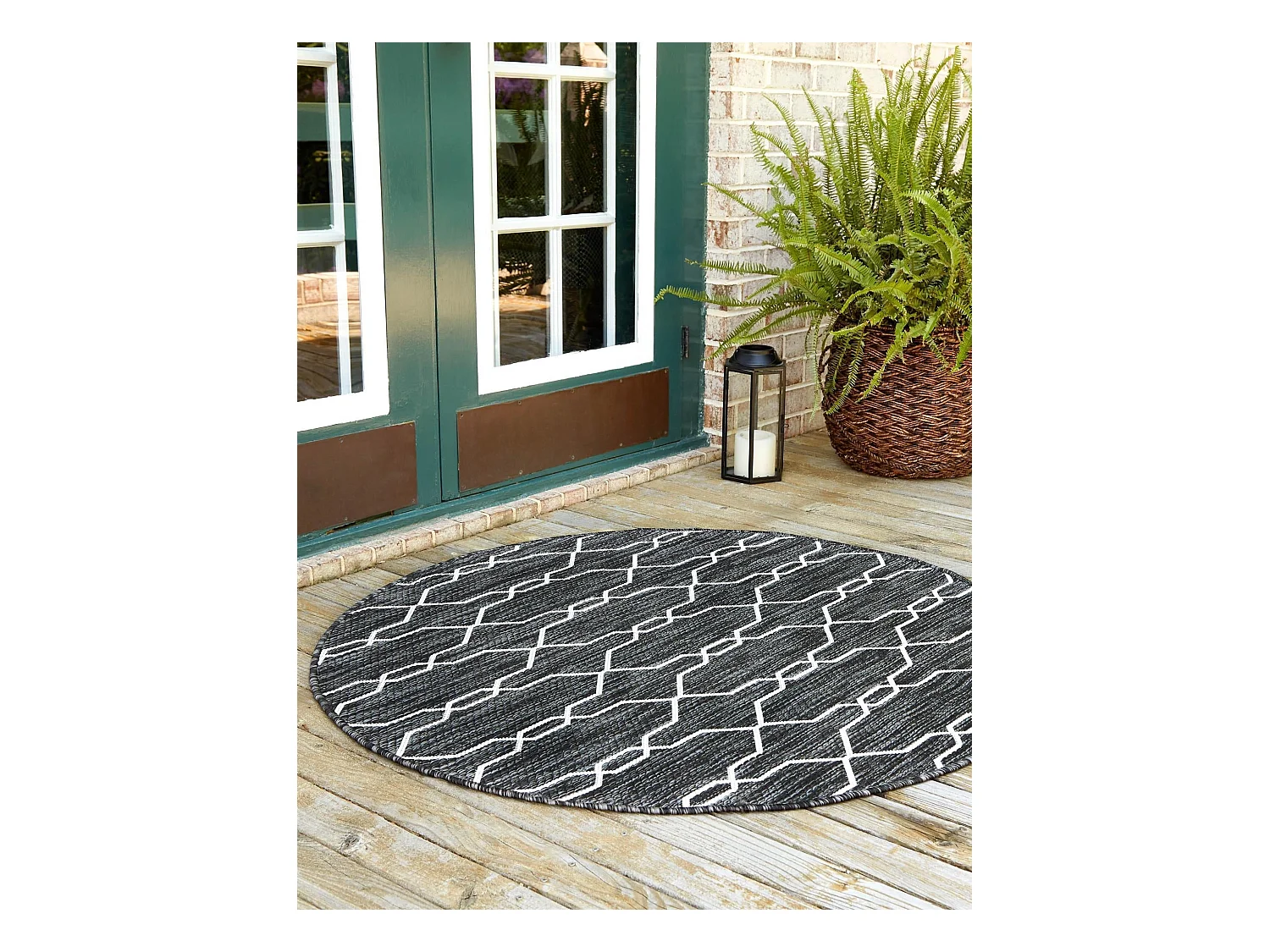 Buitenkleed - 125x125 - Donkergrijs - Tulum Fence