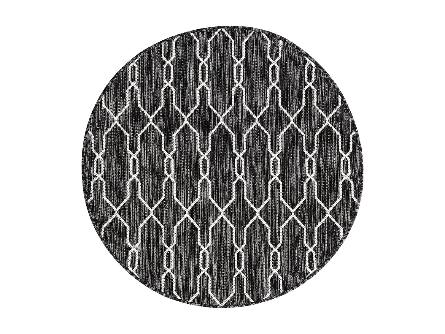 Tapis d'Extérieur 125x125 - Gris foncé - Tulum Fence