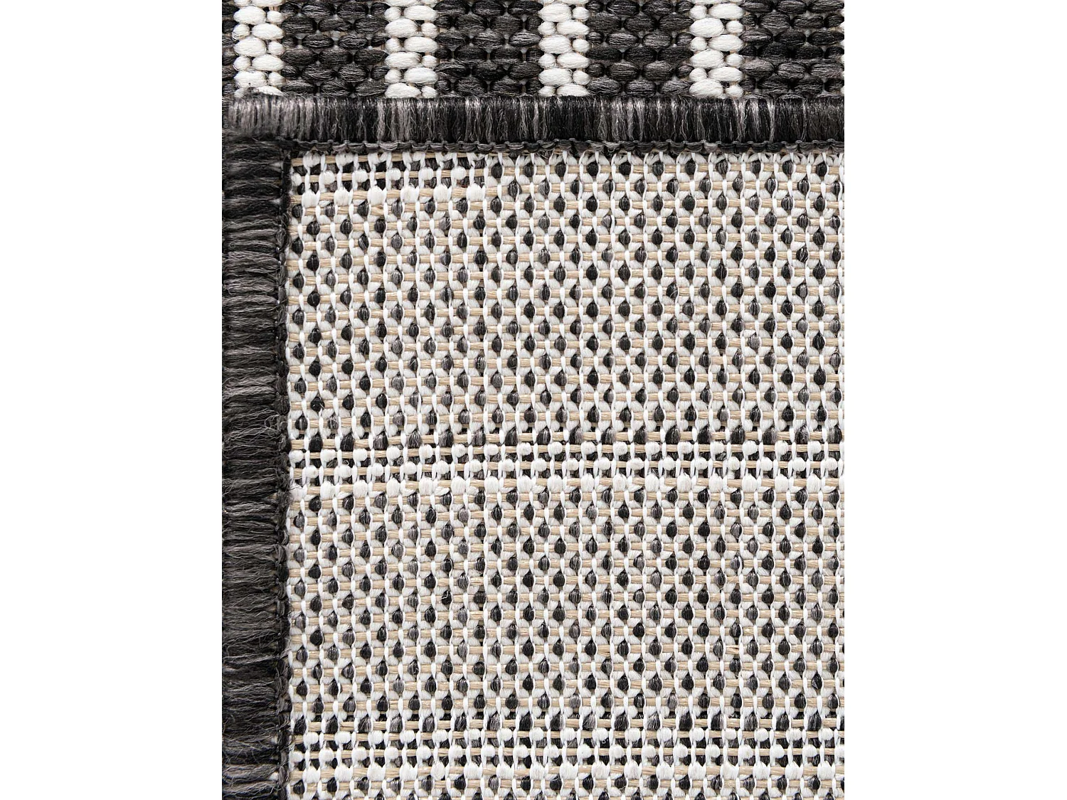 Tapis d'Extérieur 215x305 - Anthracite - Tulum Symetry