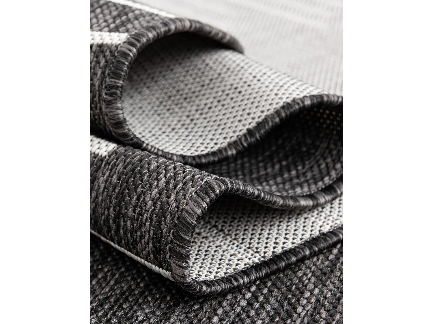 Outdoor Teppich 215x305 - Anthrazit - Tulum Symetry