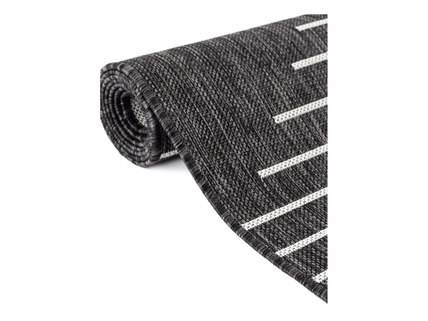 Outdoor Teppich 125x185 - Anthrazit - Tulum Symetry