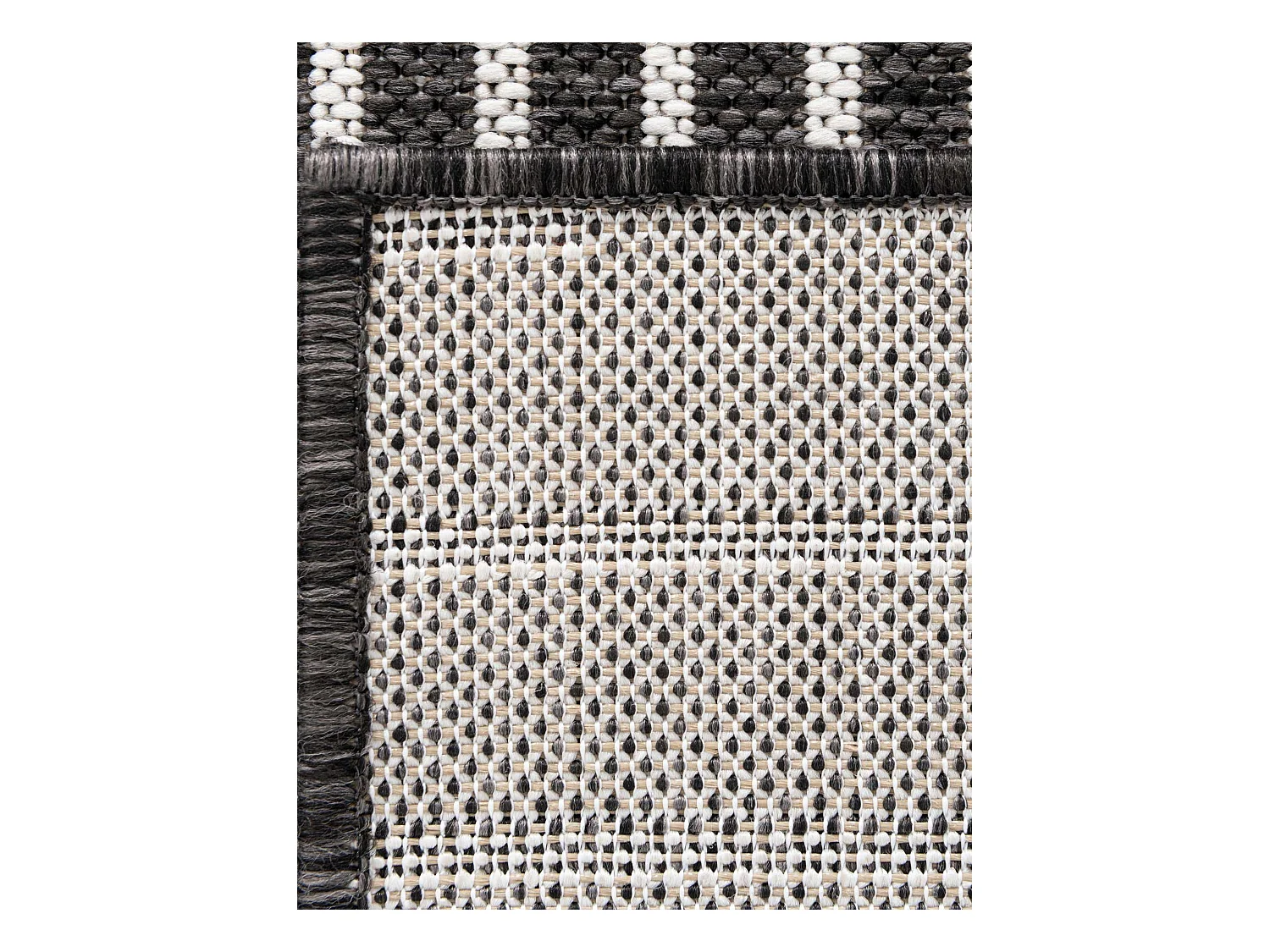 Outdoor Teppich 125x185 - Anthrazit - Tulum Symetry